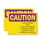 Signmission Radiation & Laser Sign, 5 in H x 7 in W, Vinyl Decal, Rectangle OS-2PACK-CR-D-57-L-10217 - alternate 1